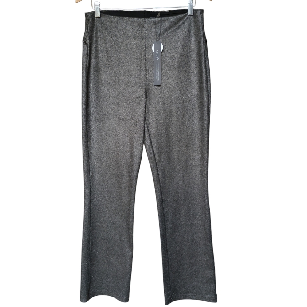 Lysse Knit Denim Metallic Coated Baby Boot Pants Size Large